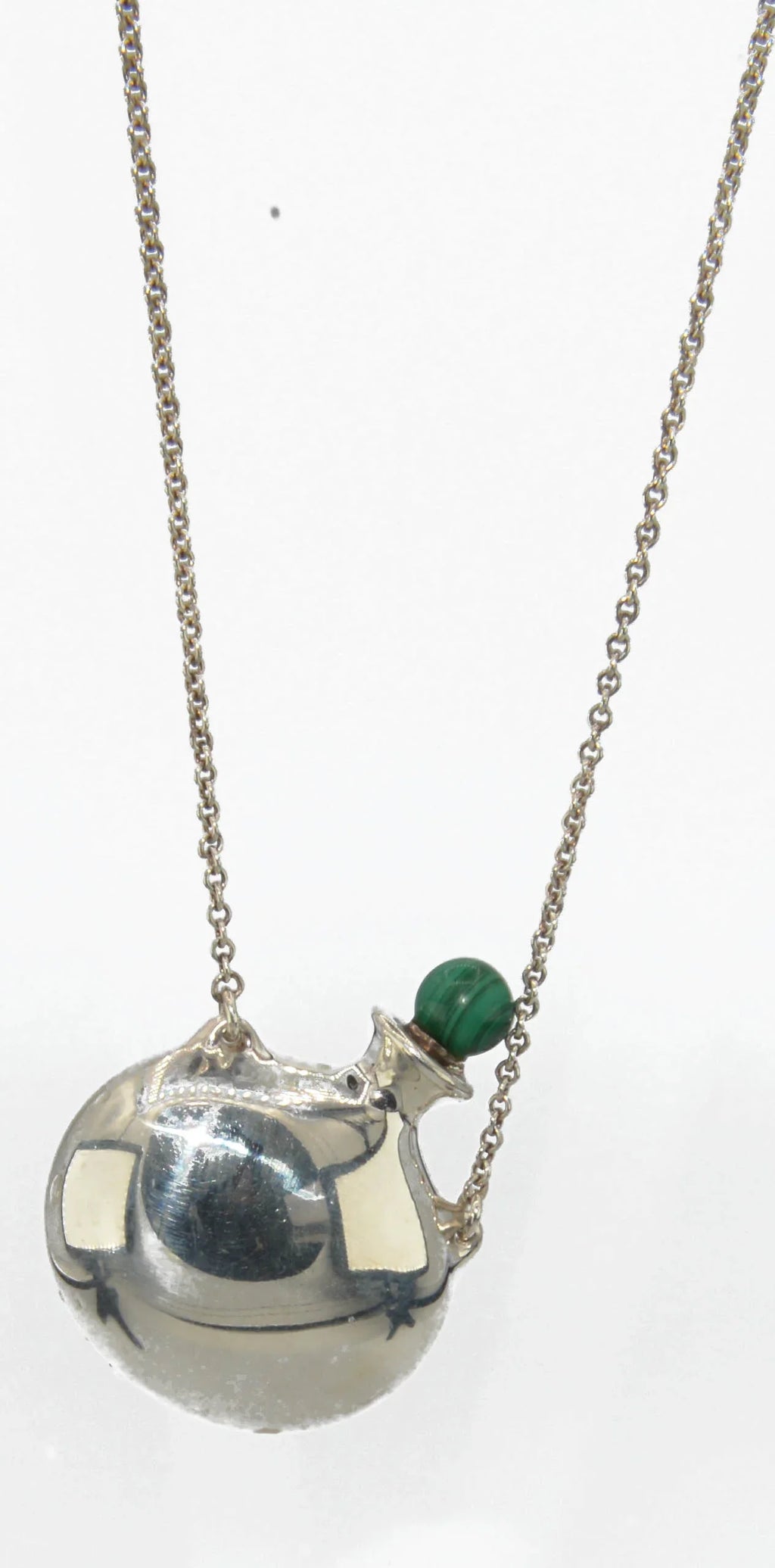 Pendentif flacon en argent de la maison Tiffany collection Elsa Peretti