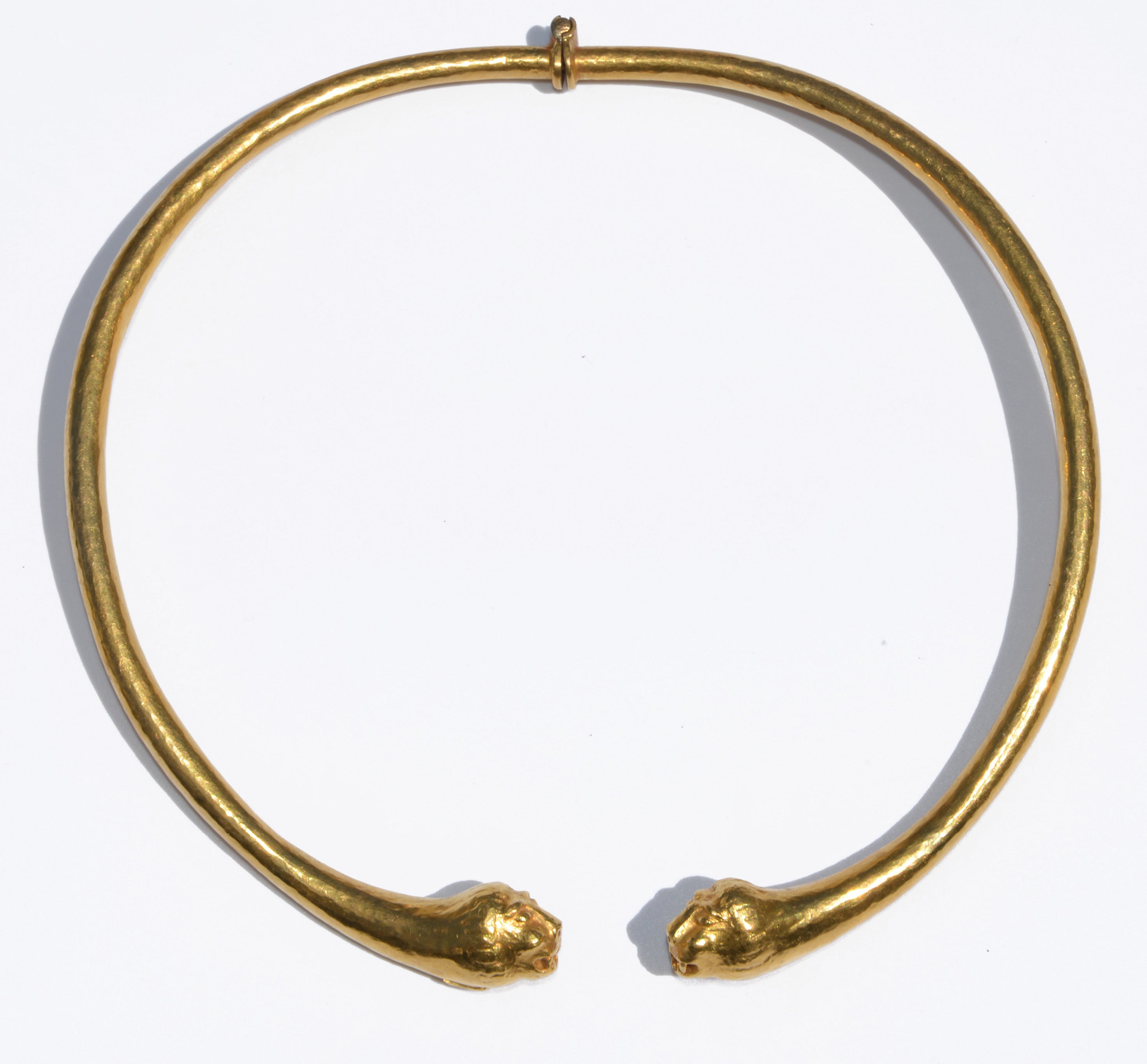 Zolotas hammered yellow gold torque necklace