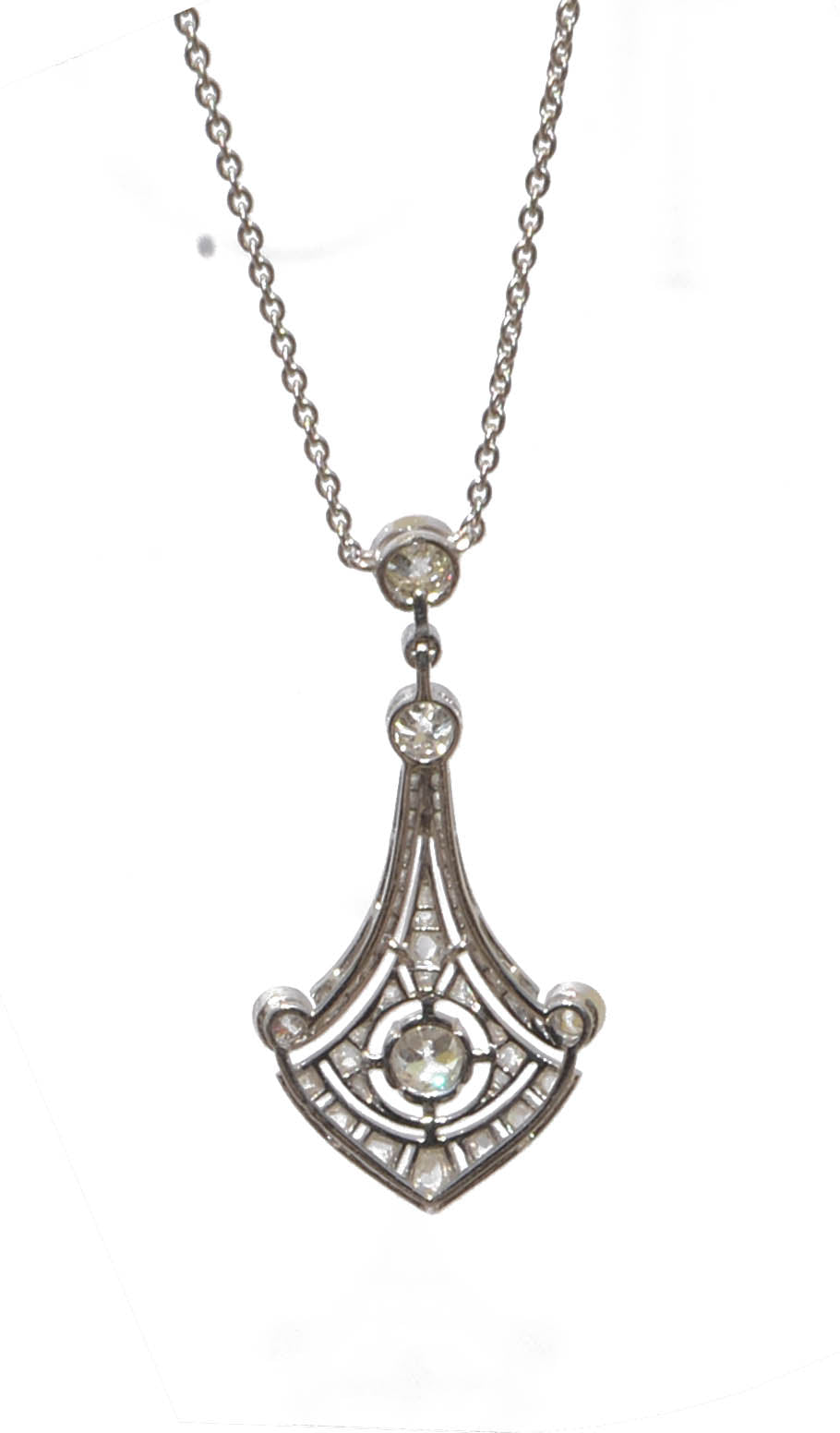 Platinum and diamond necklace