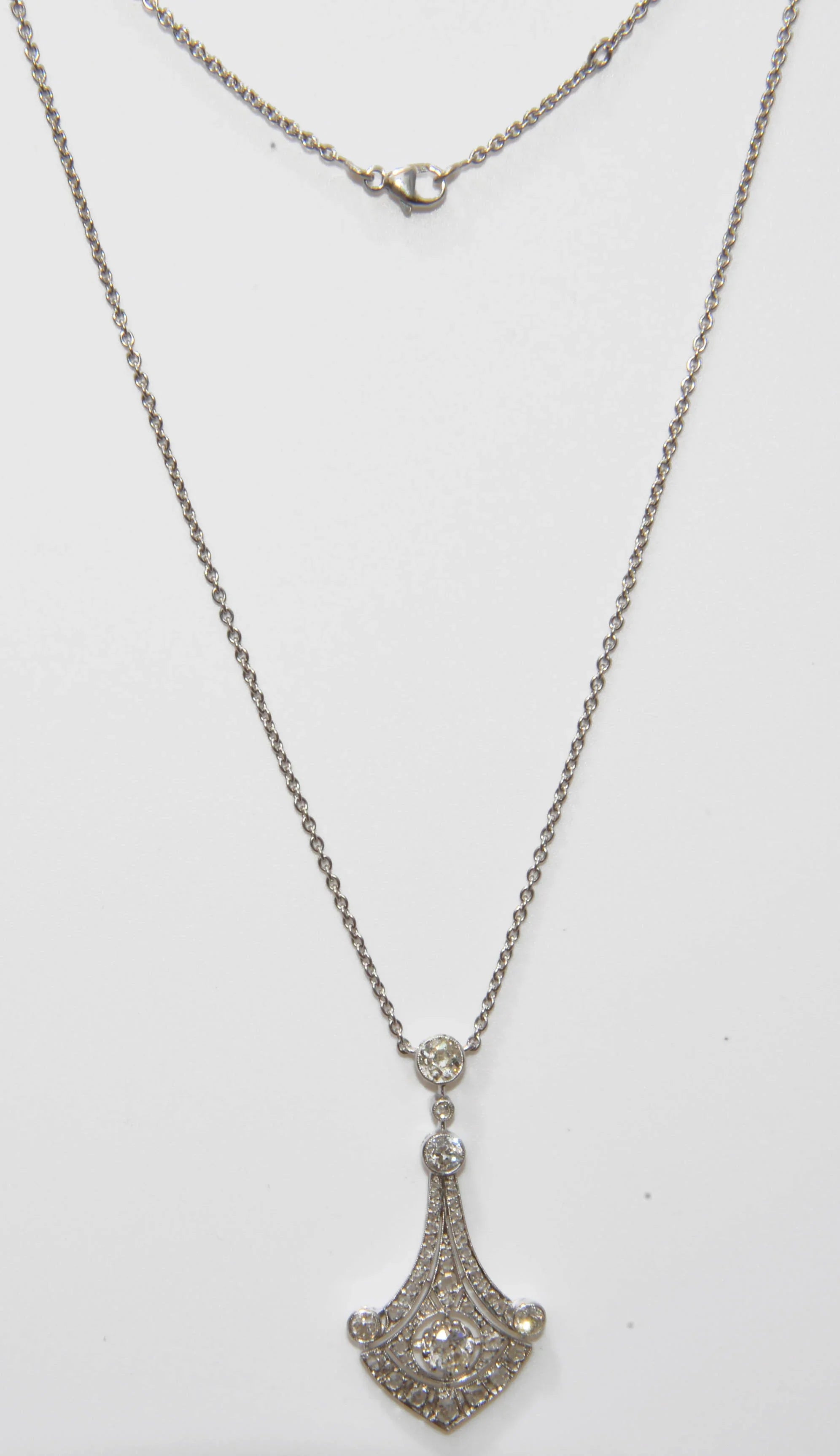 Platinum and diamond necklace
