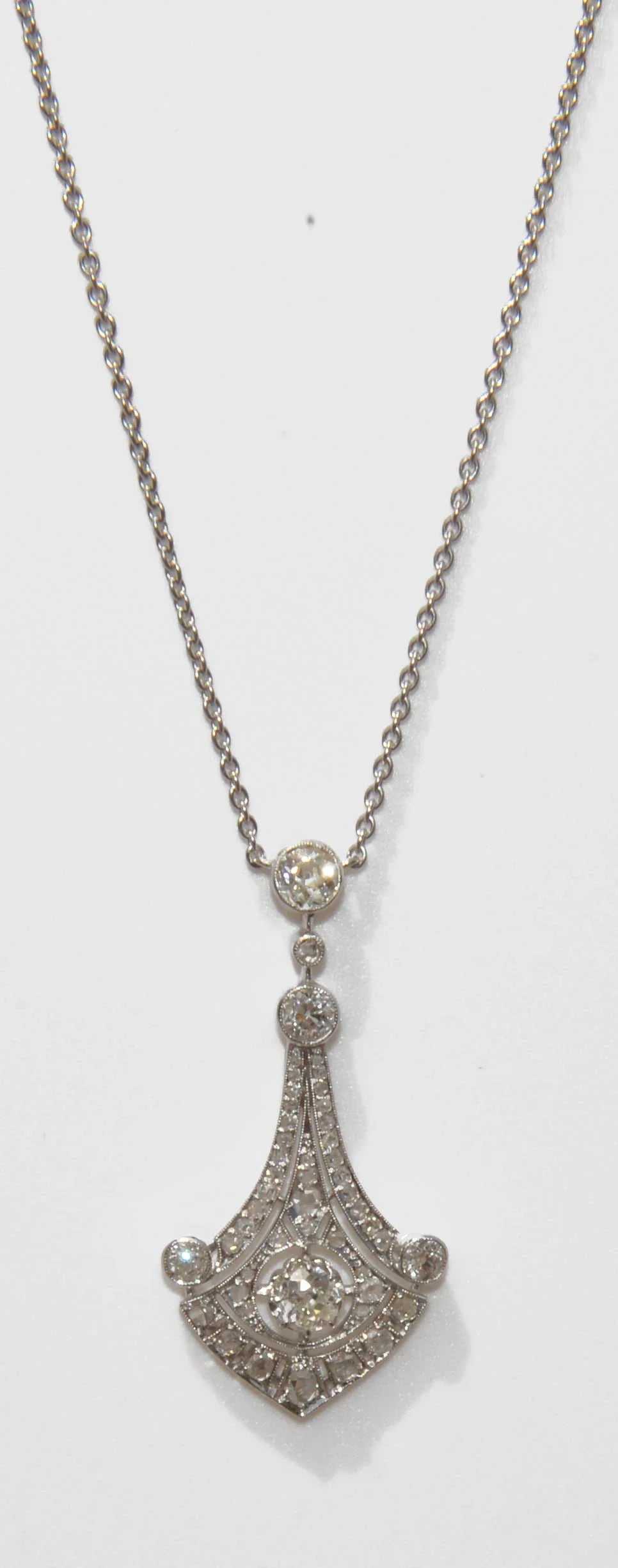 Platinum and diamond necklace