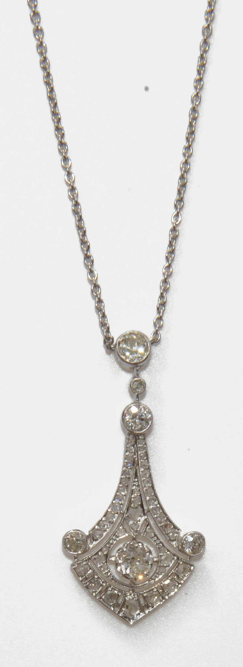 Platinum and diamond necklace