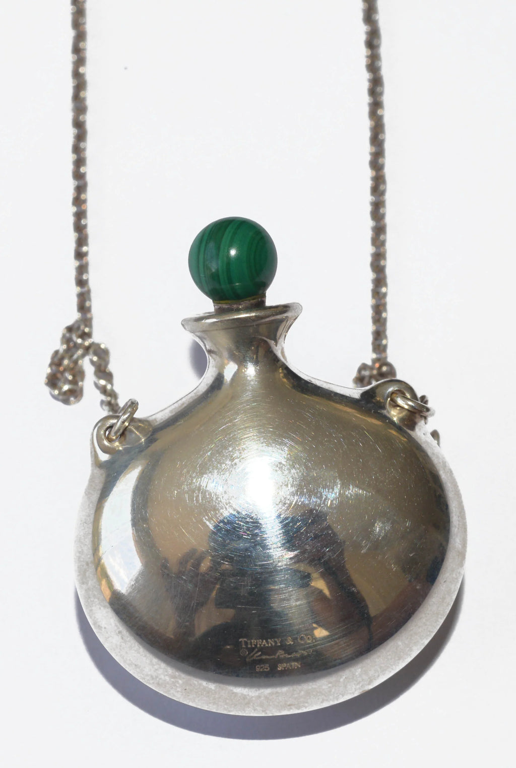 Pendentif flacon en argent de la maison Tiffany collection Elsa Peretti