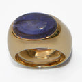 Ring signed by the house of Pomellato in yellow gold and cordierite