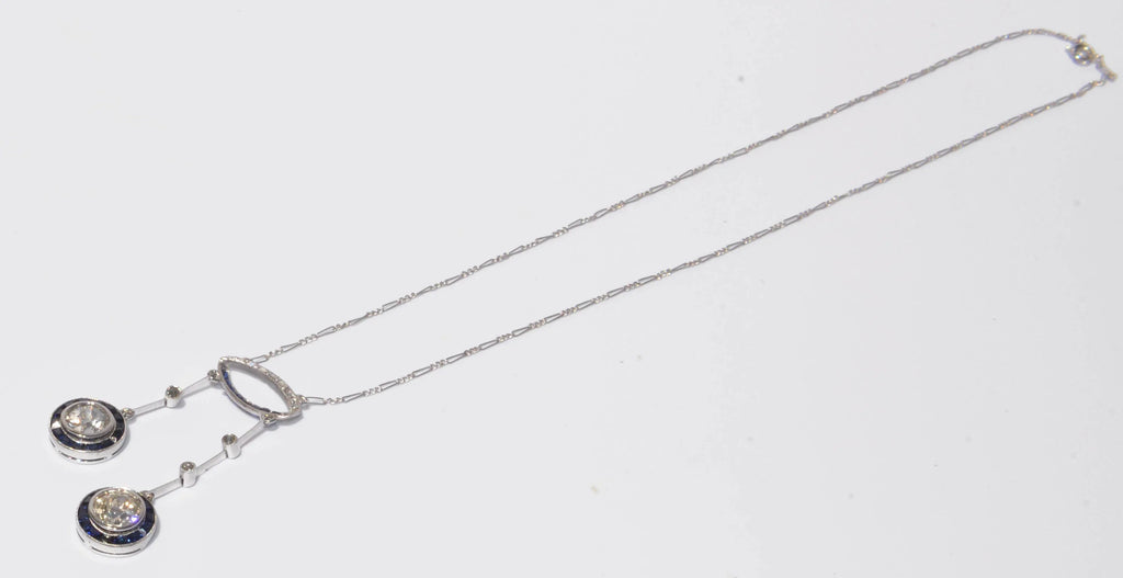 Negligee with sapphires and old-cut diamonds