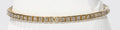 Princess-cut diamond yellow gold tennis bracelet