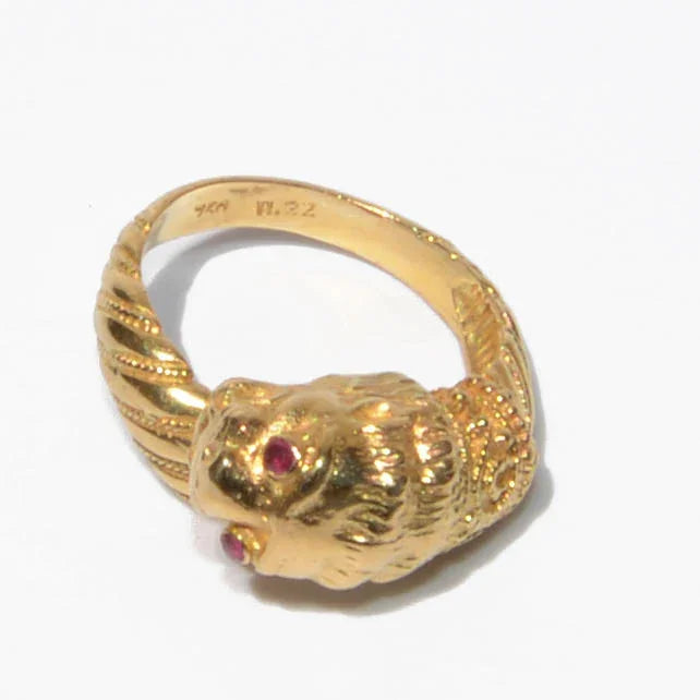 Lalaounis Animal Head Gold Ring
