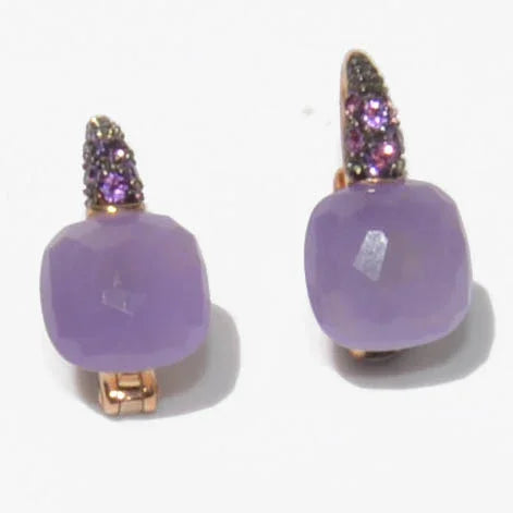 Boucles d'oreilles Pomellato capri en jade lilas