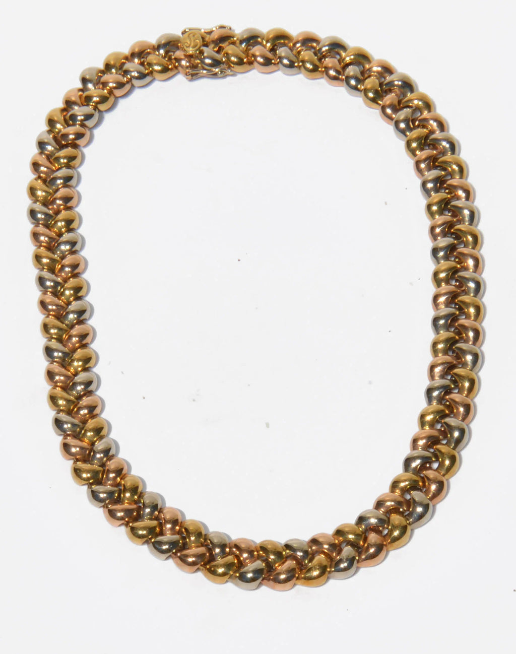 Collier Poiray 3 couleurs d'or modèle Tresse
