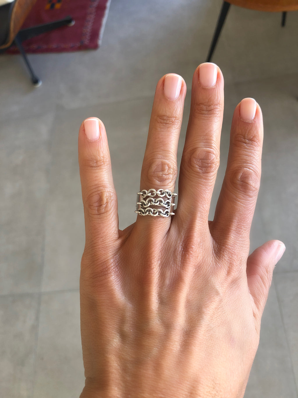 Hermès sterling silver ring