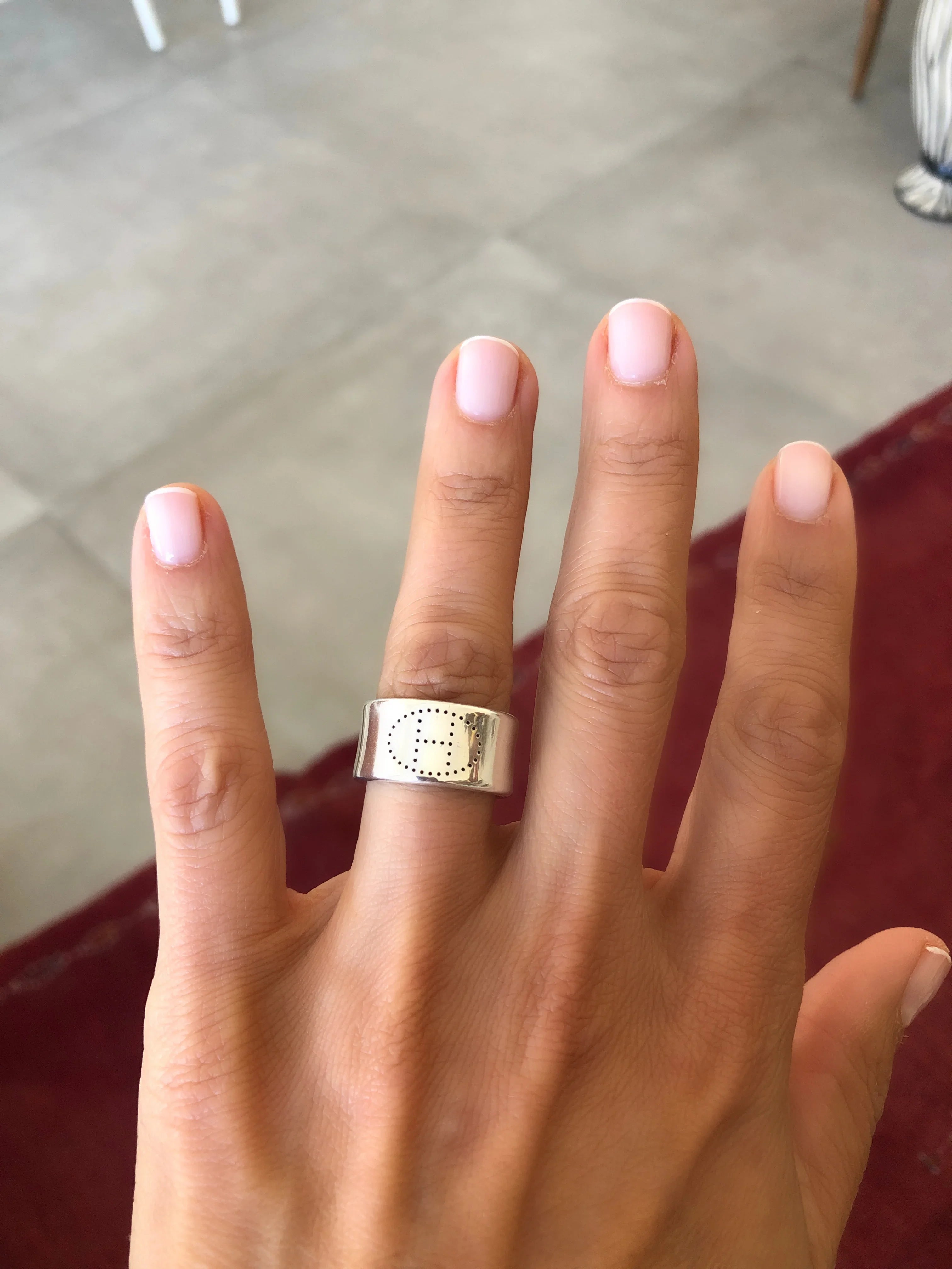 Hermes Silver Eclipse Ribbon Ring