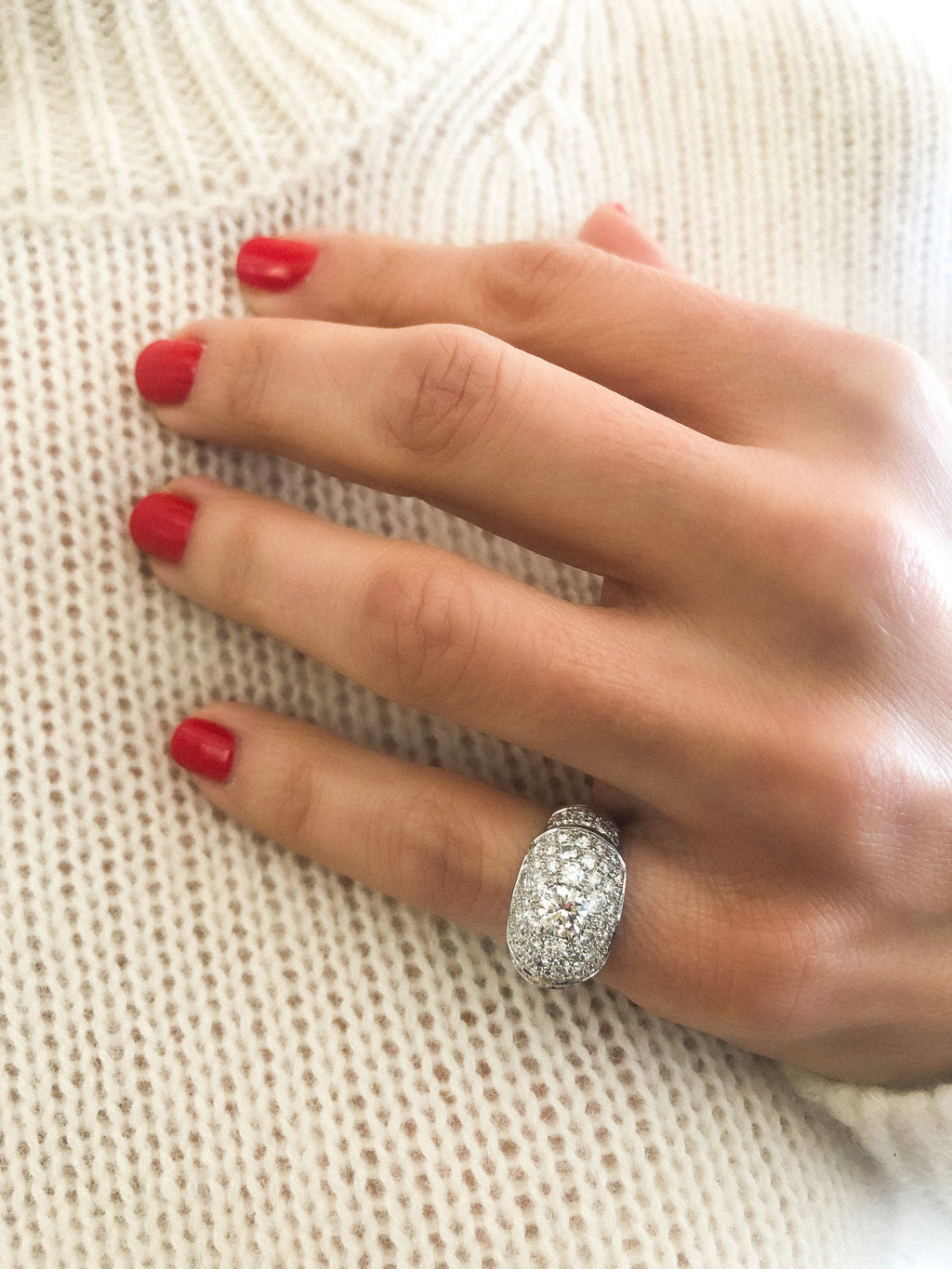 Diamond pavé ring