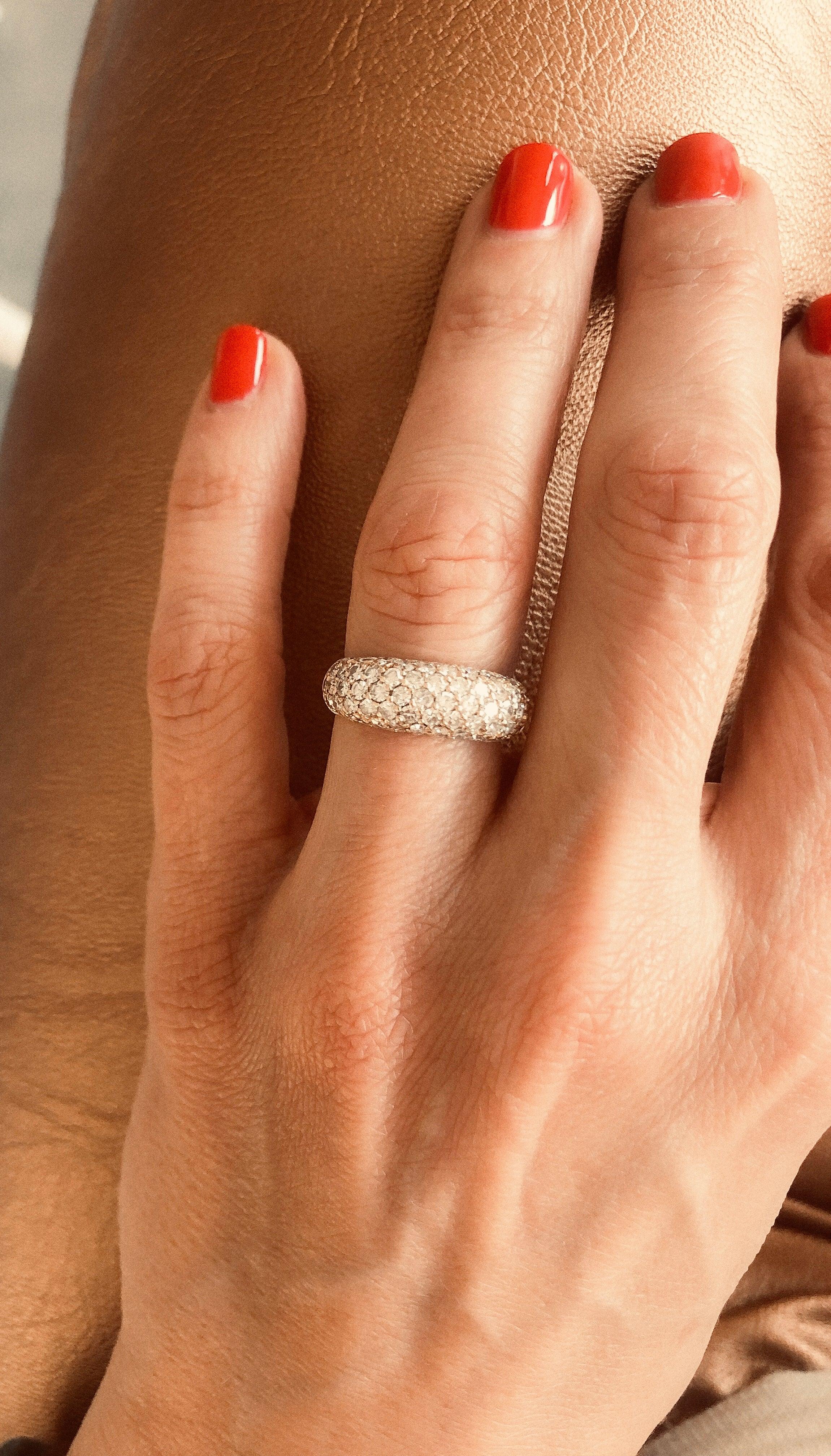 Yellow gold and diamond ring