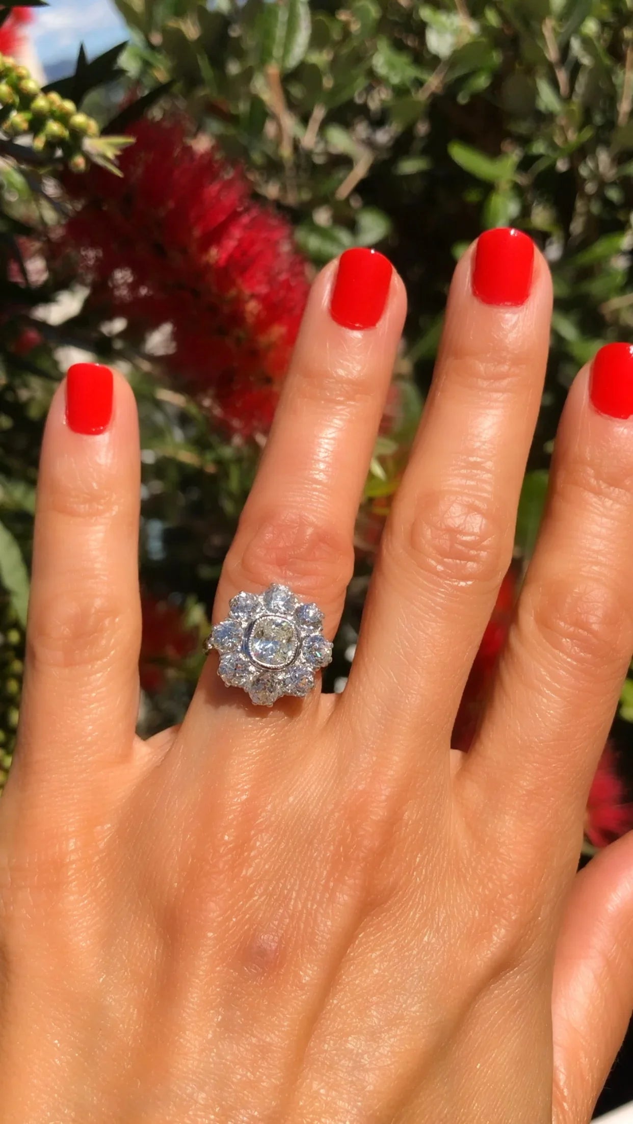 Daisy diamond ring