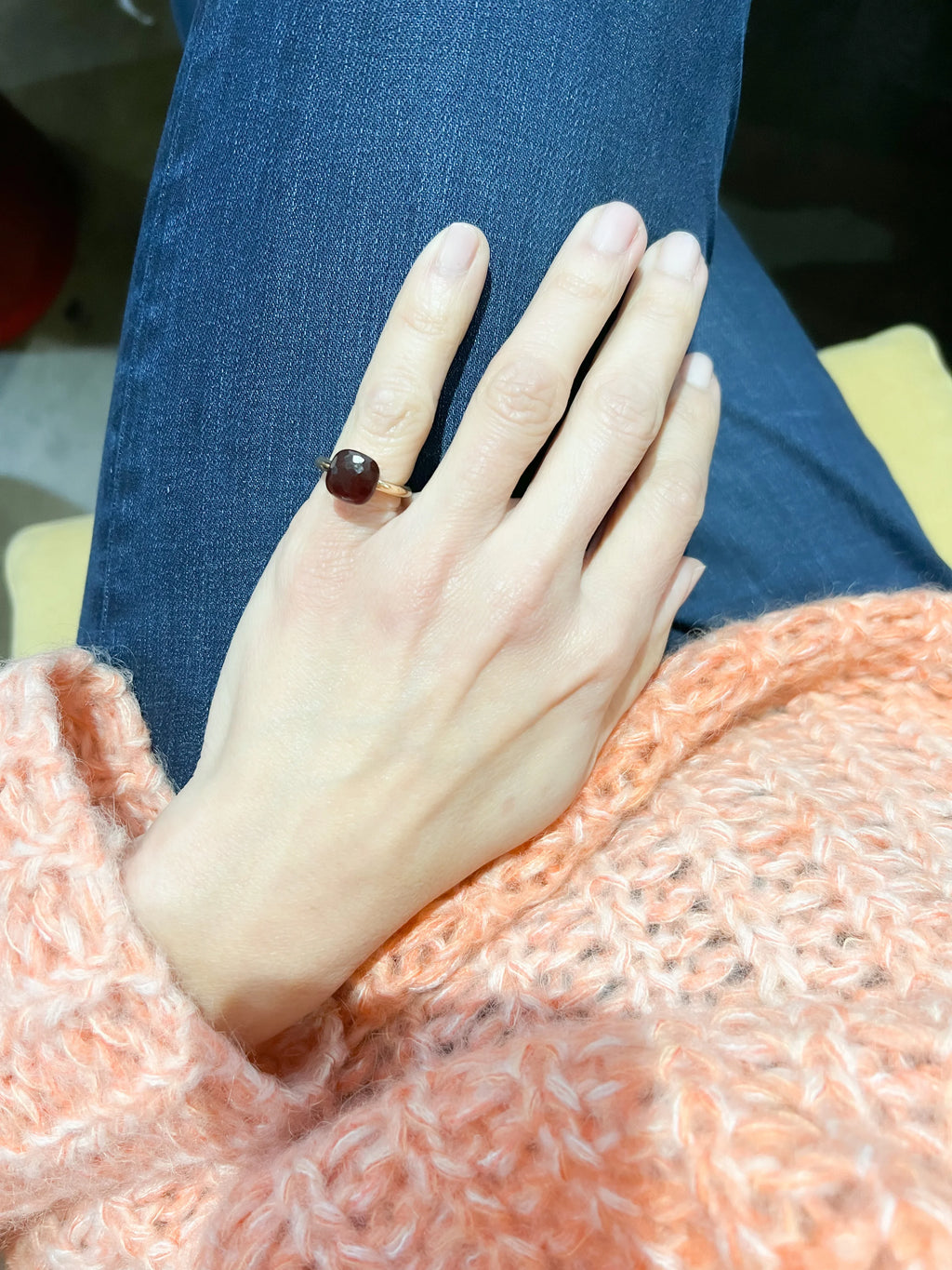 Pomellato Nudo ring with garnet
