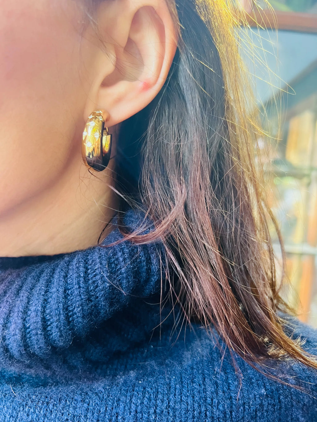 Boucles d'oreilles de la Maison Chaumet sur or jaune