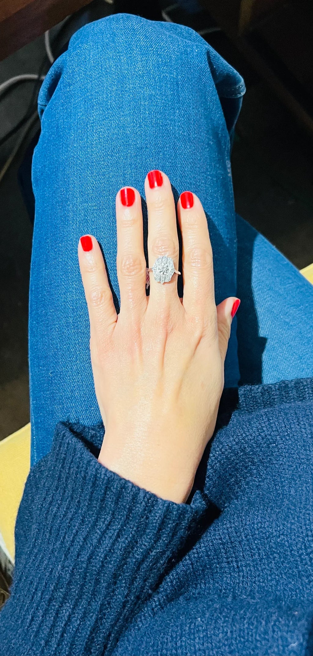 Flat platinum ring