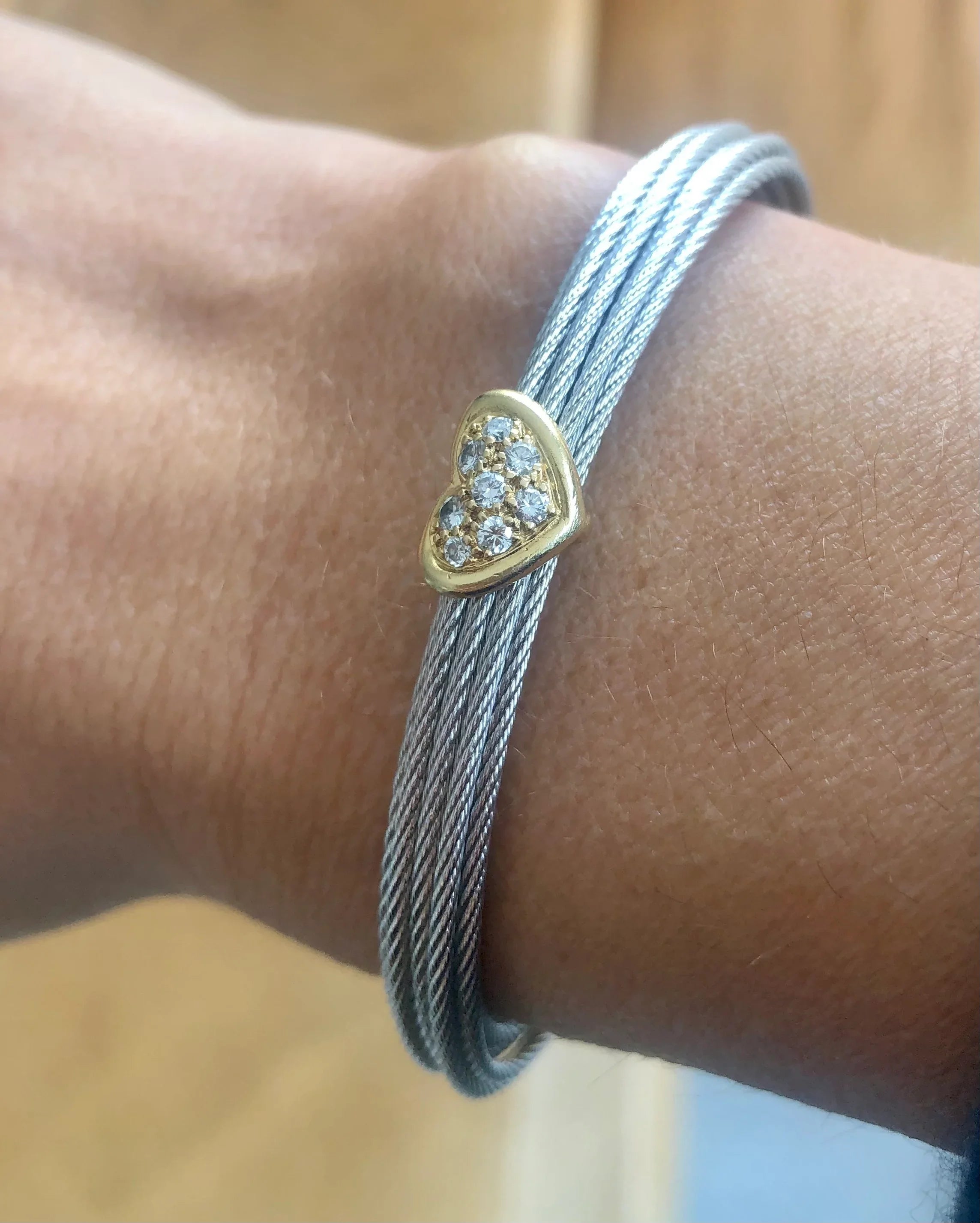 Fred Force 10 steel, gold and diamond bracelet