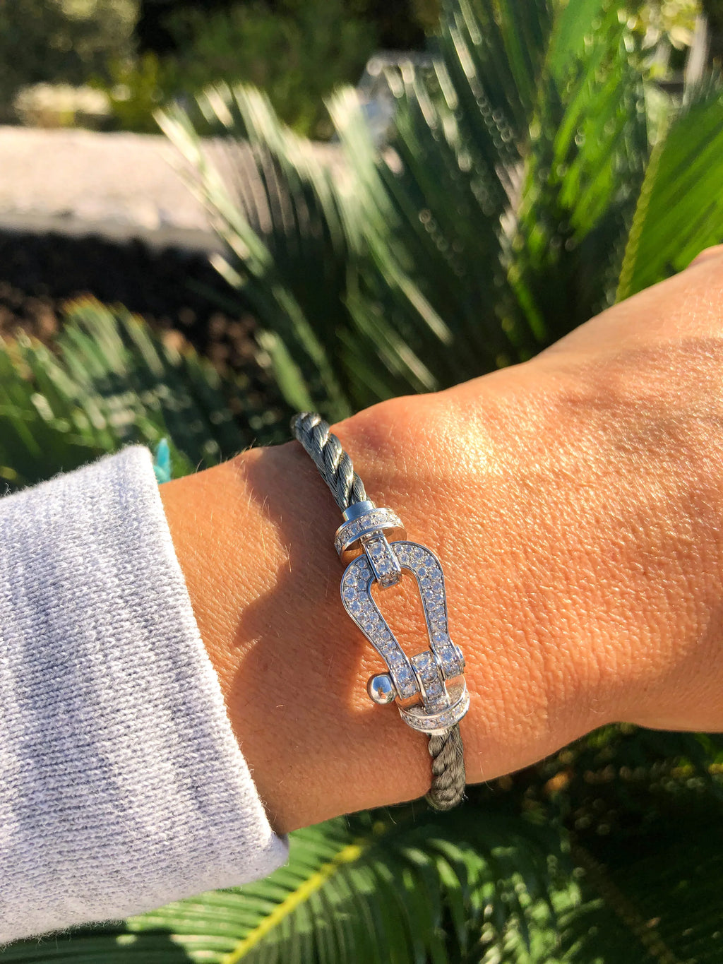 Fred Force 10 GM diamond and steel bracelet