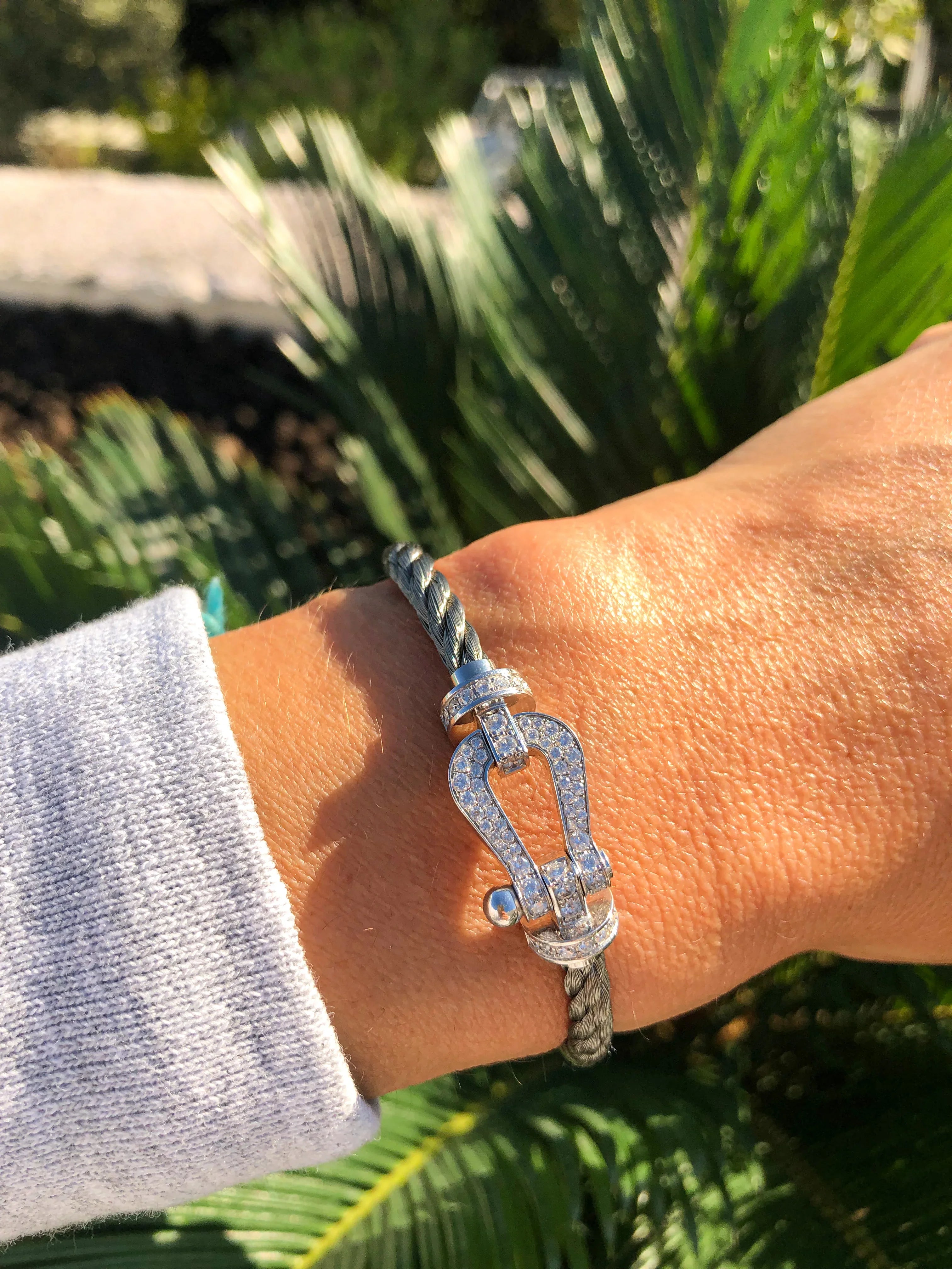 Bracelet diamant et acier force 10 de Fred GM