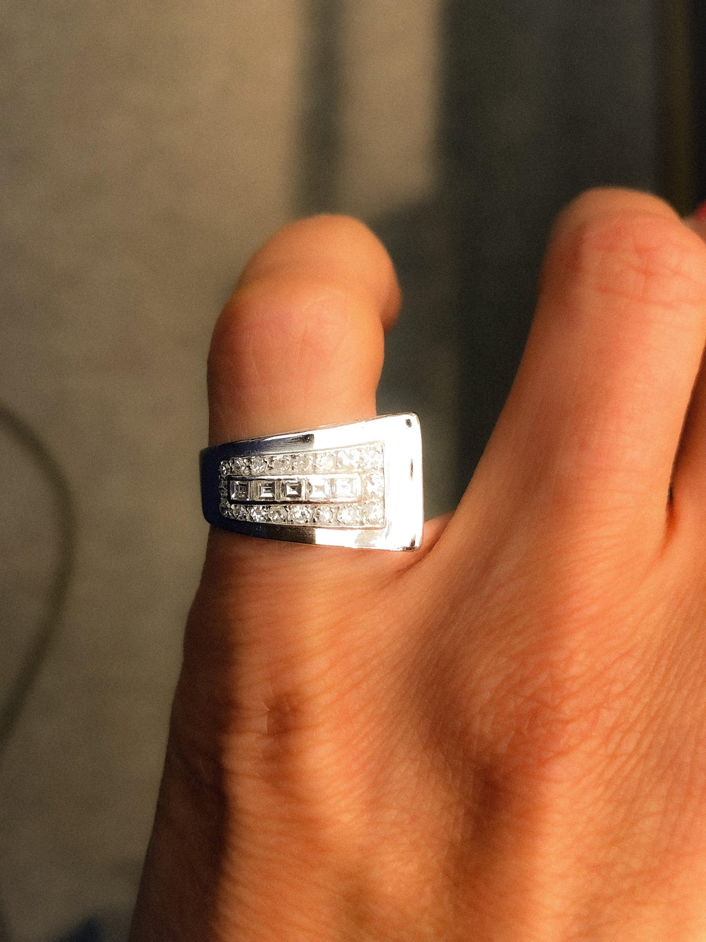 1930s platinum diamond ring