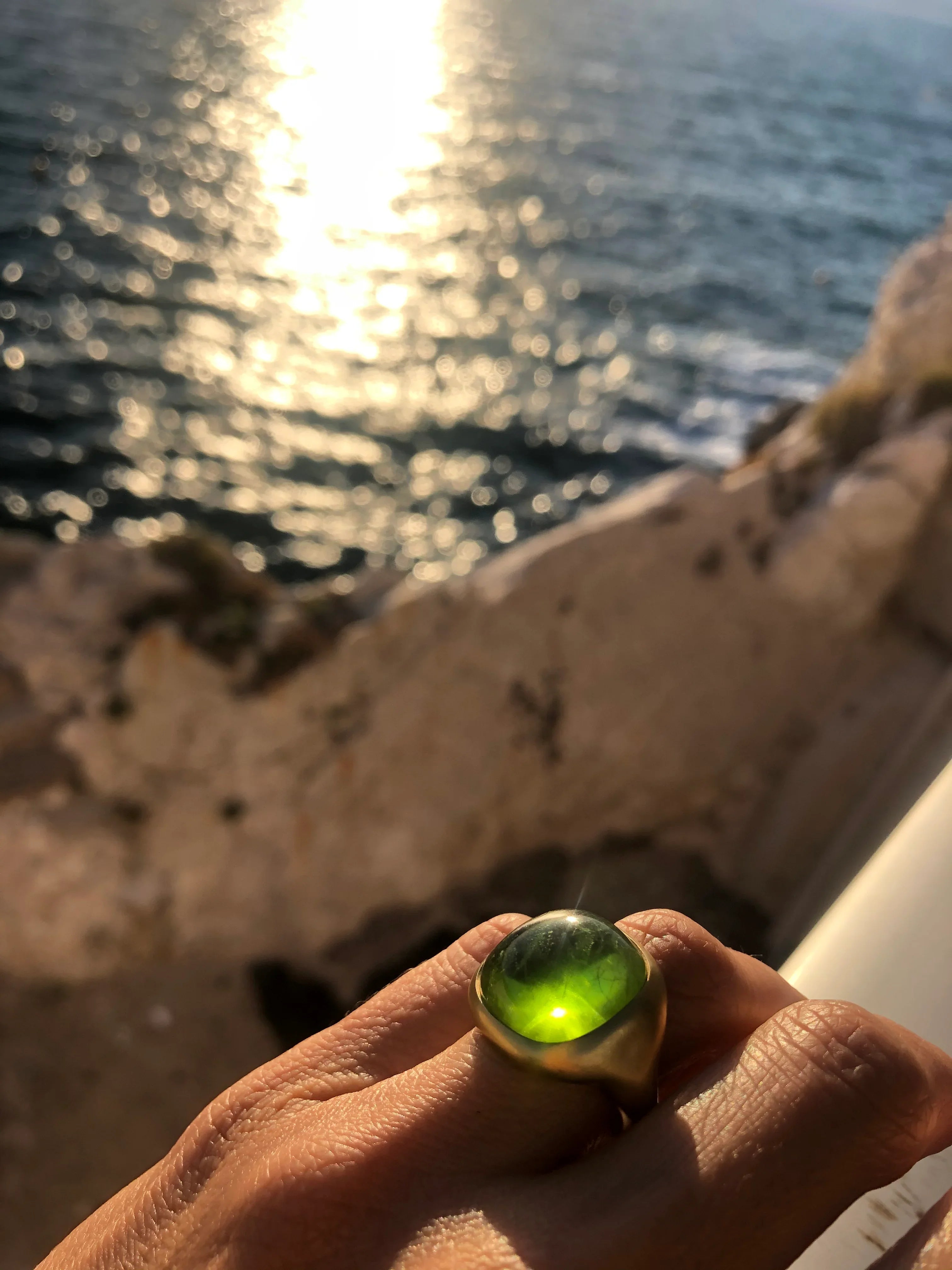 Pomellato ring with a peridot