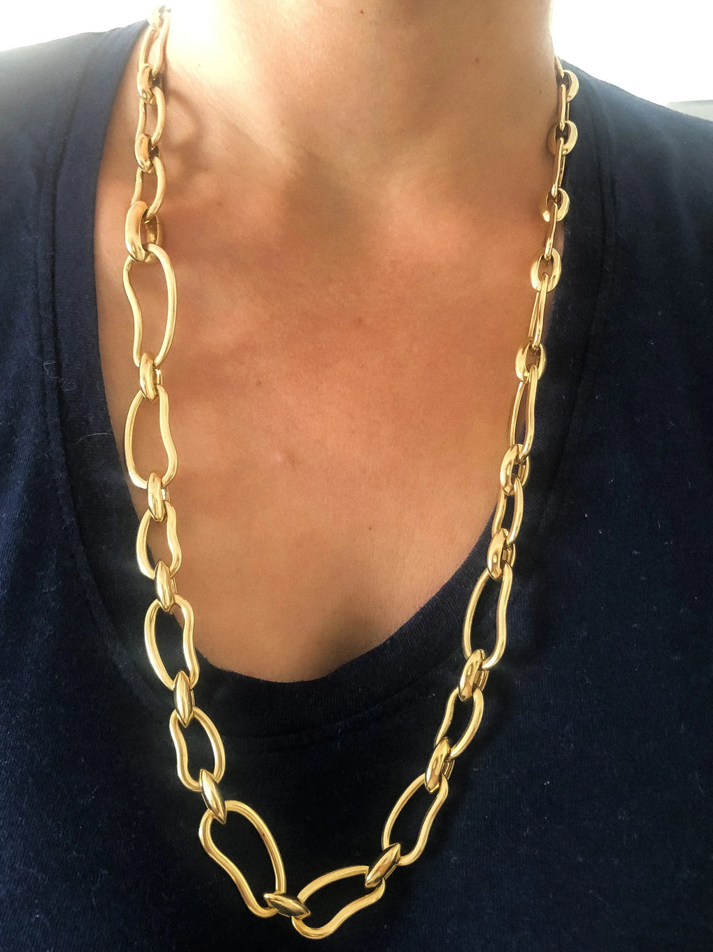 Pomellato yellow gold necklace and bracelet, Paisley model