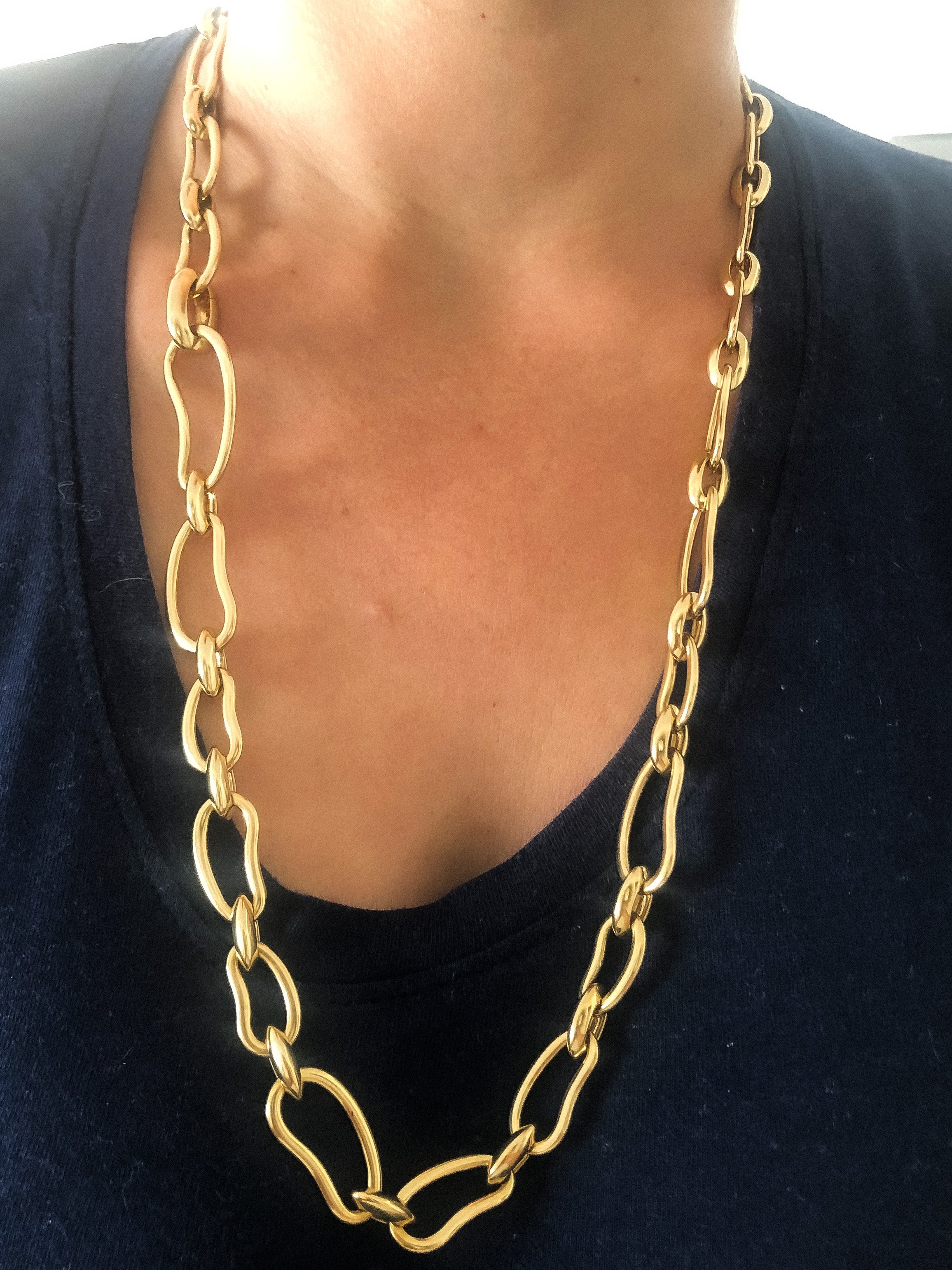 Pomellato yellow gold necklace and bracelet, Paisley model