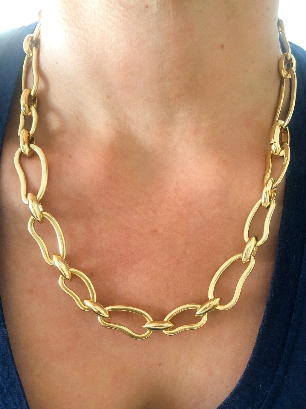 Pomellato yellow gold necklace and bracelet, Paisley model