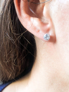 Paire de boucles d'oreilles en diamant taille ancienne