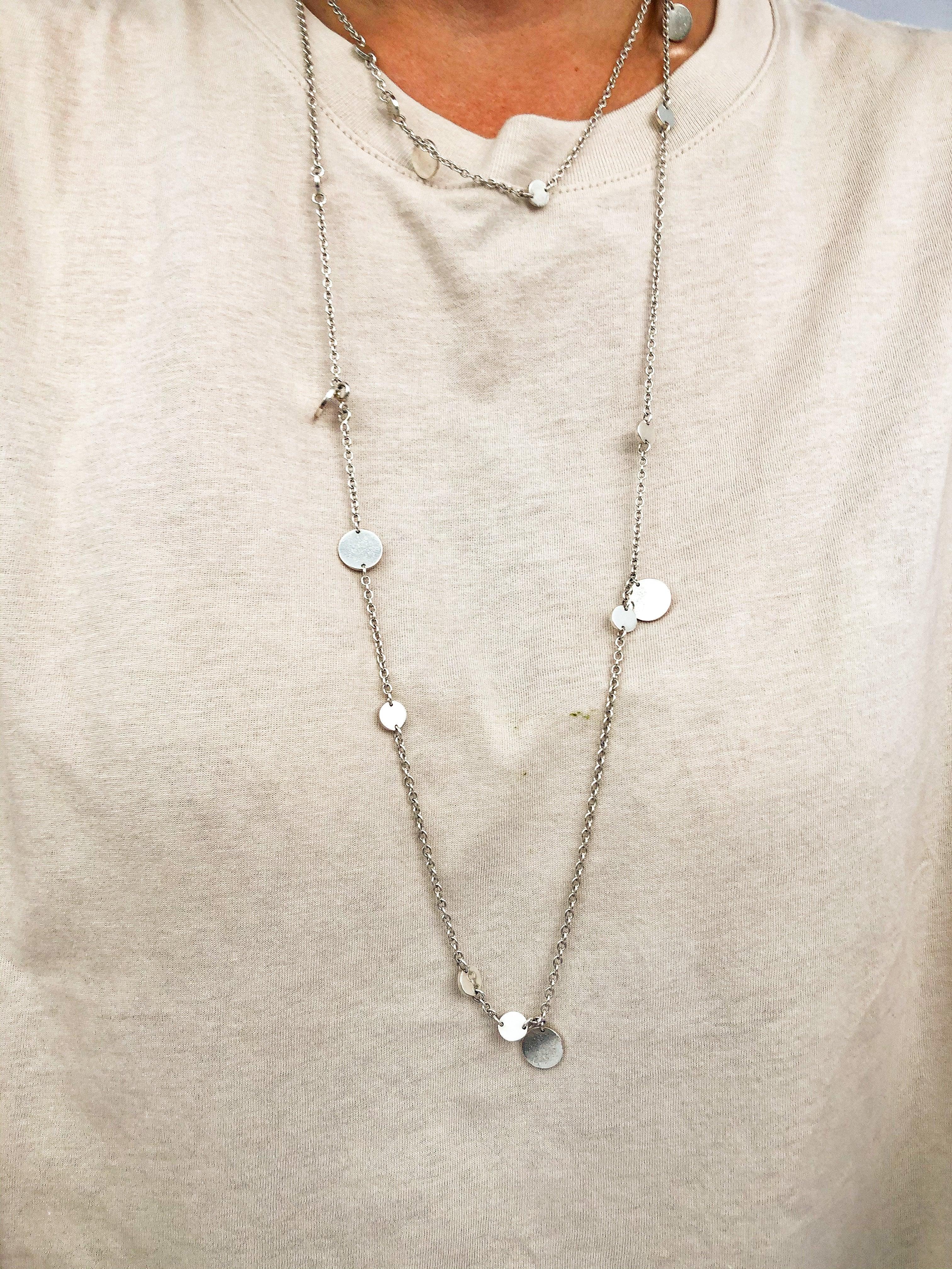 Hermès Confettis sterling silver necklace