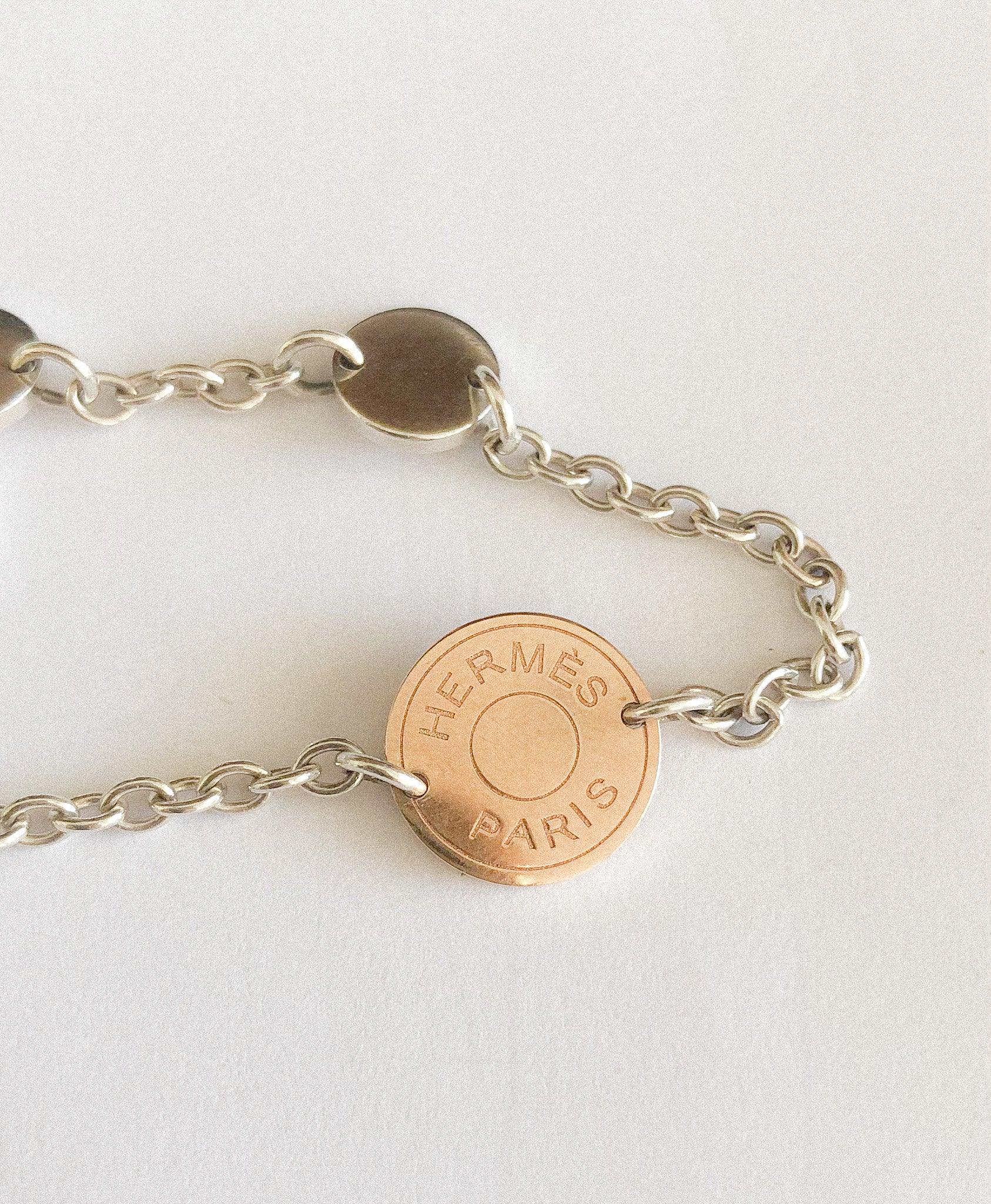 Hermès Confettis sterling silver necklace