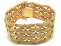 Woven yellow gold bracelet