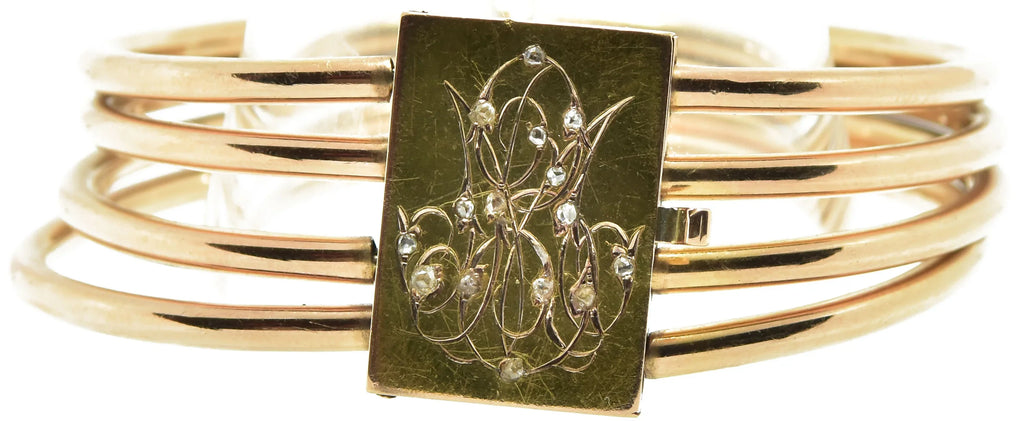 Rose gold bangle bracelet