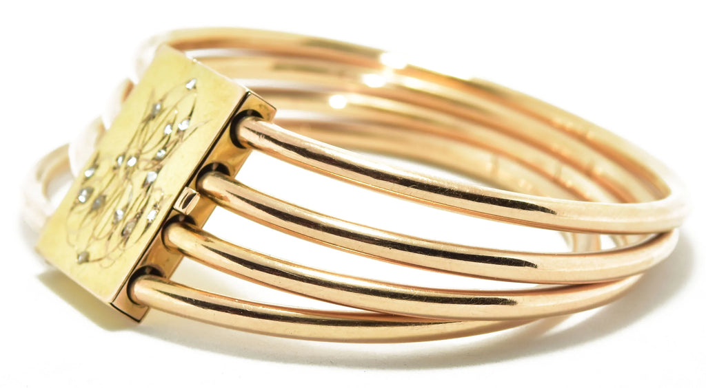 Rose gold bangle bracelet