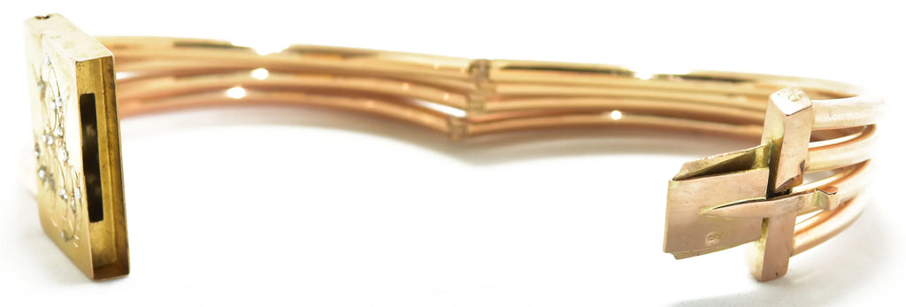 Rose gold bangle bracelet