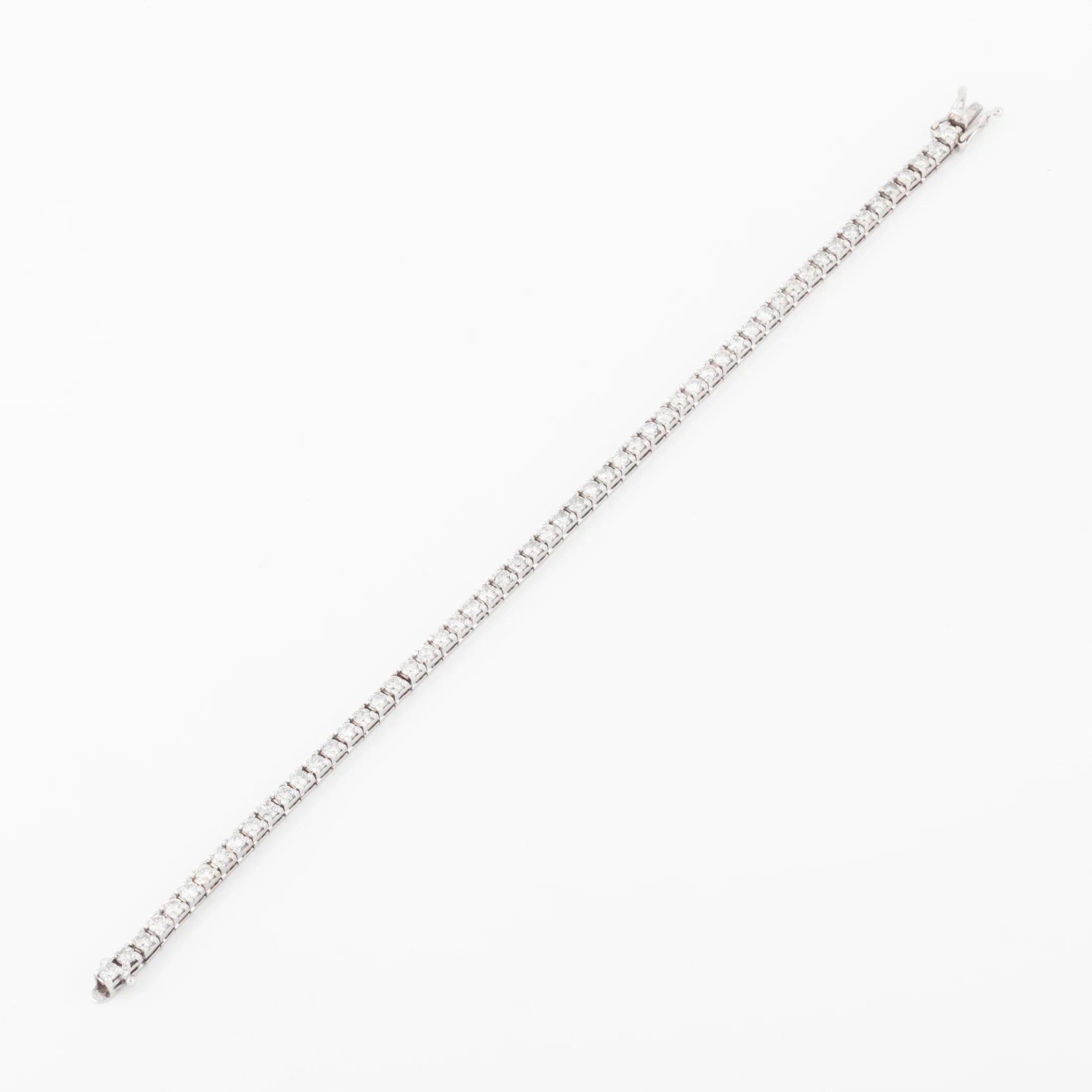 Bracelet rivière en or gris et diamant