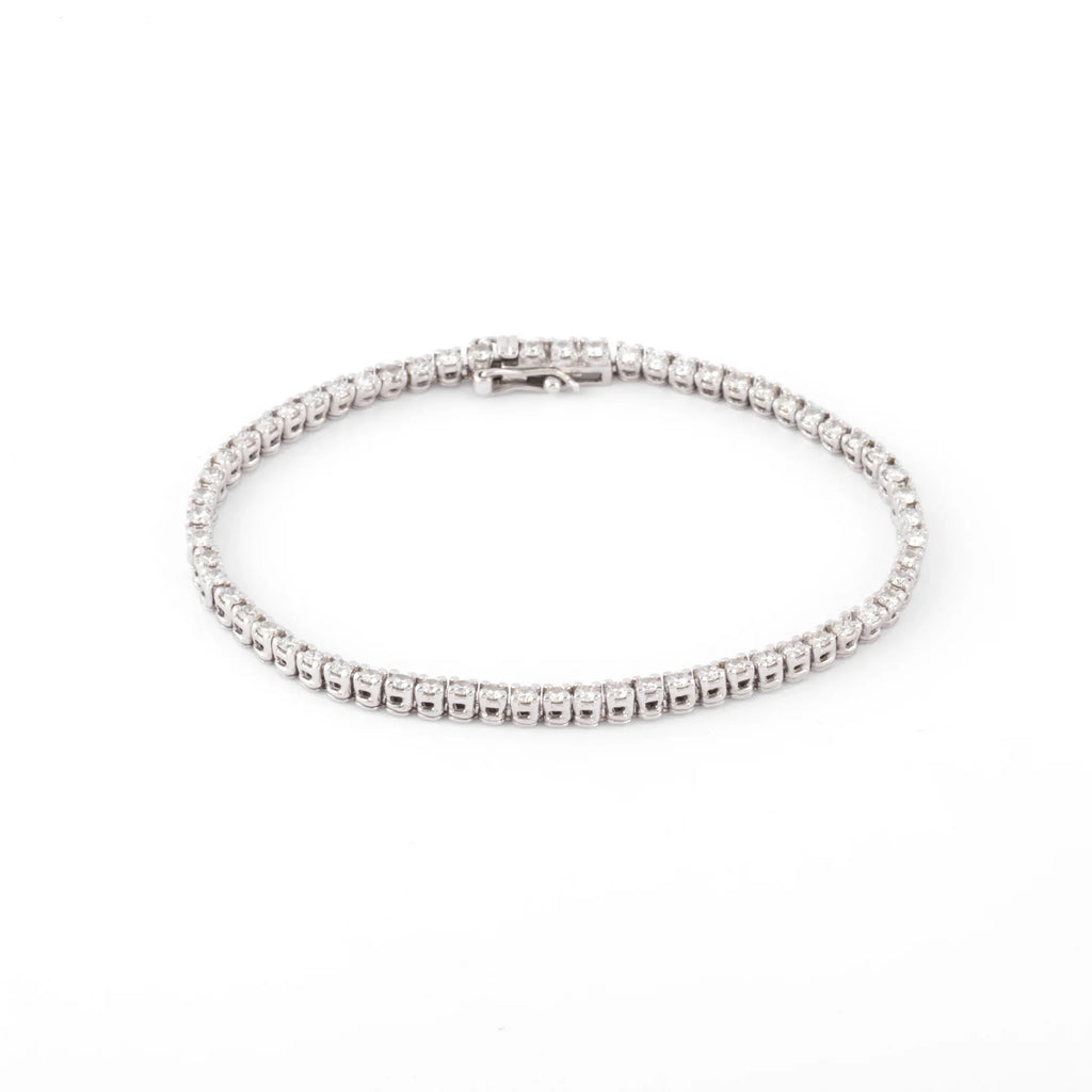 Bracelet rivière or gris en diamants