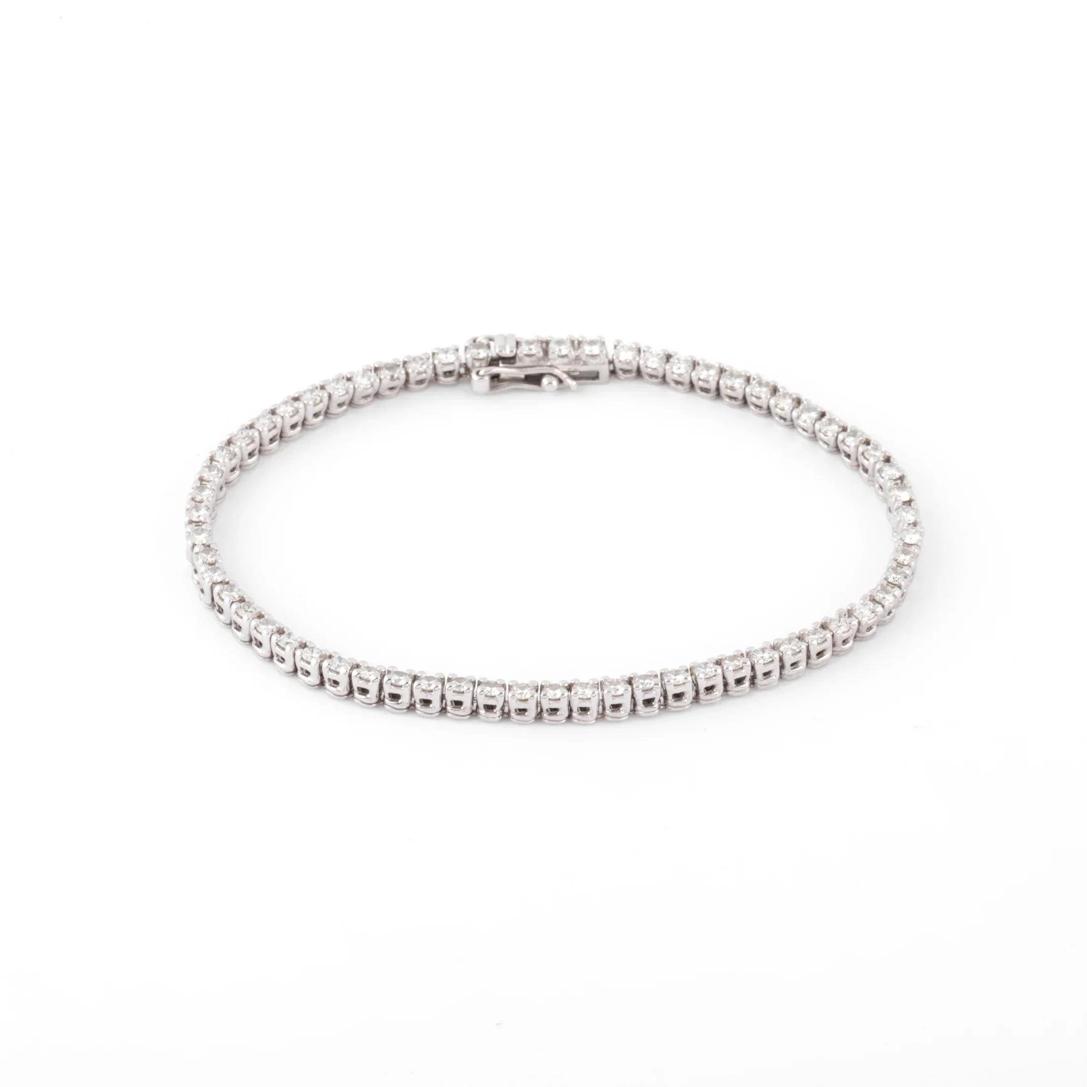 Bracelet rivière or gris en diamants