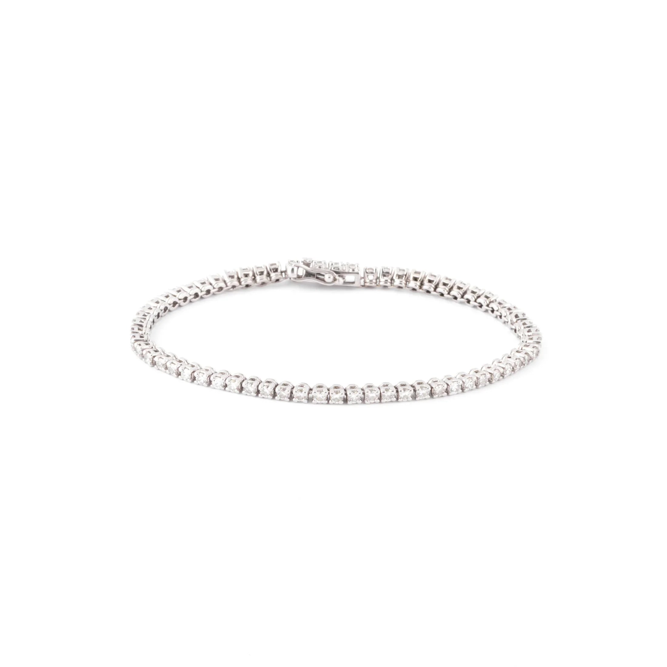 Bracelet rivière or gris en diamants