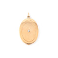 Oval yellow gold pendant