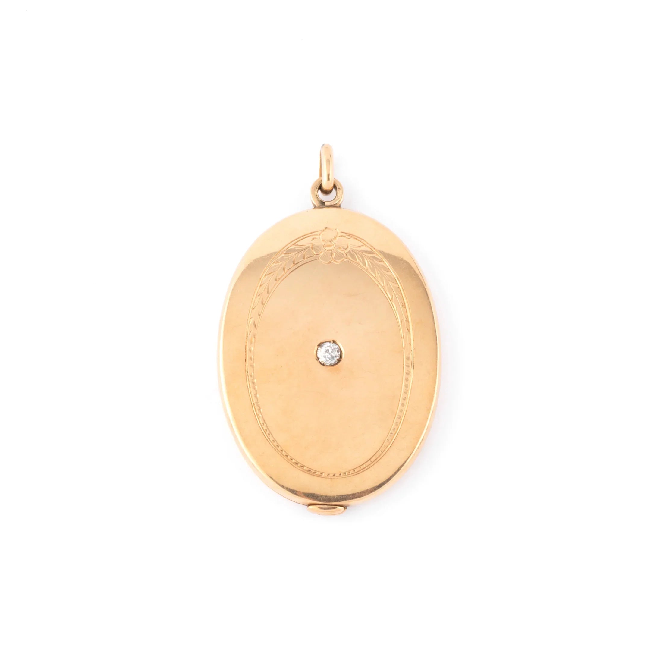 Pendentif en or jaune oval
