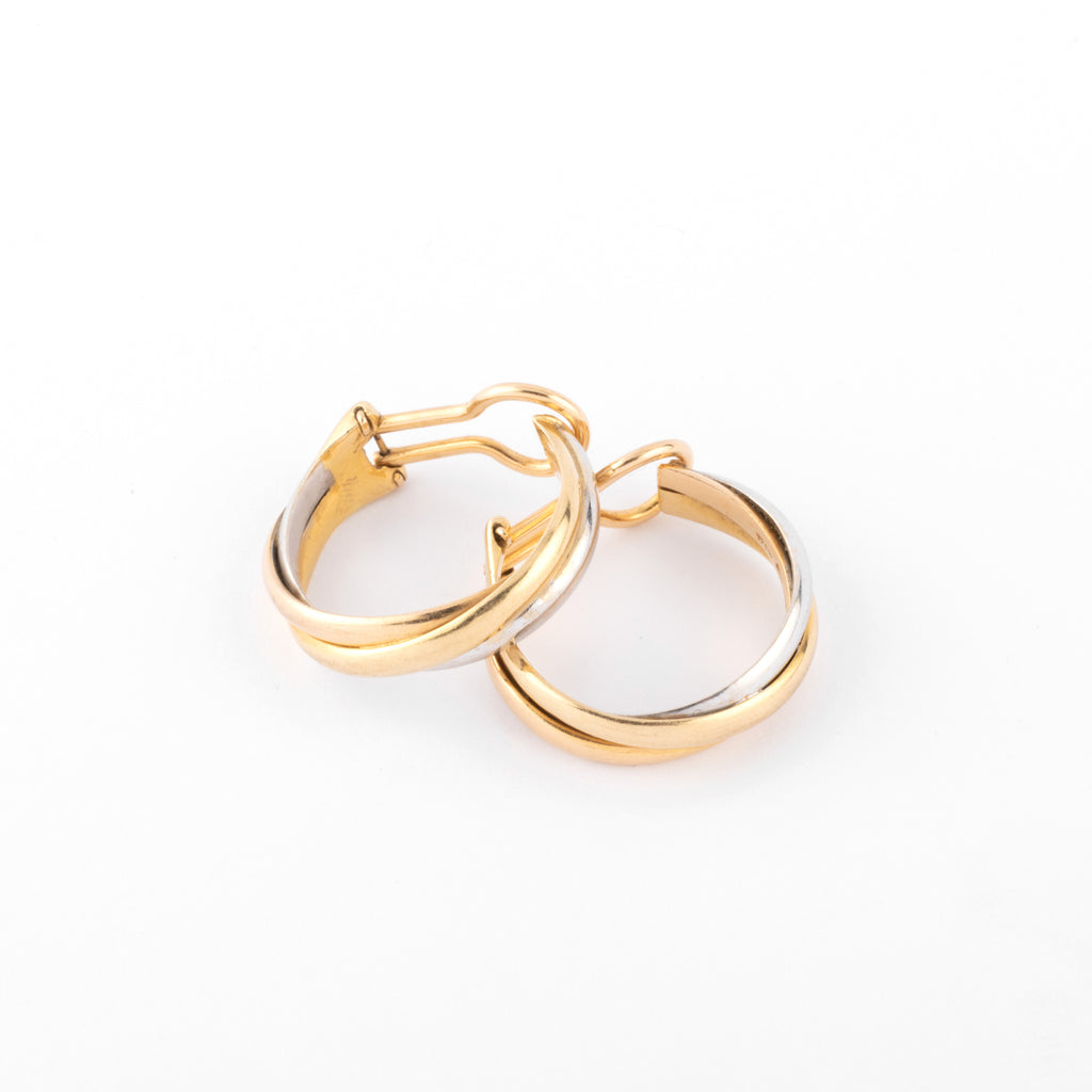 Créole en 3 ors de la maison Cartier modèle Trinity