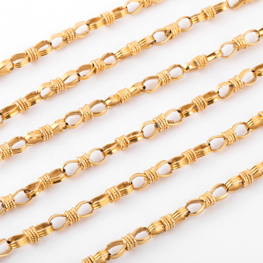1970s yellow gold long necklace