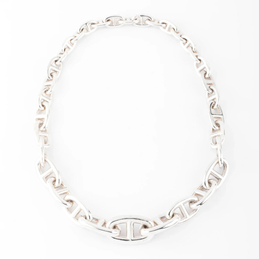 Hermès sterling silver necklace
