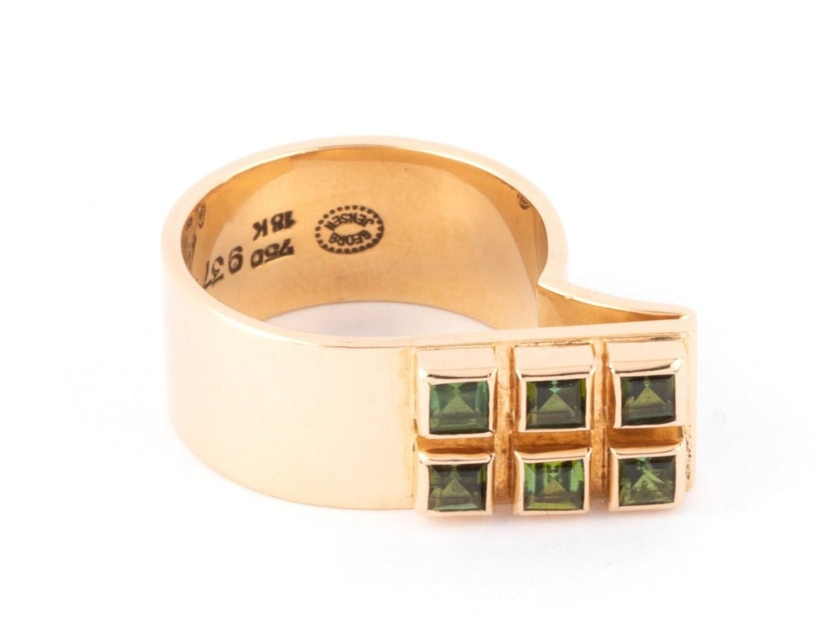 Georg Jensen Yellow Gold and Peridot Ring