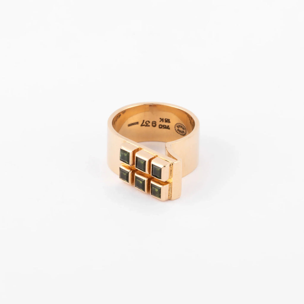Georg Jensen Yellow Gold and Peridot Ring