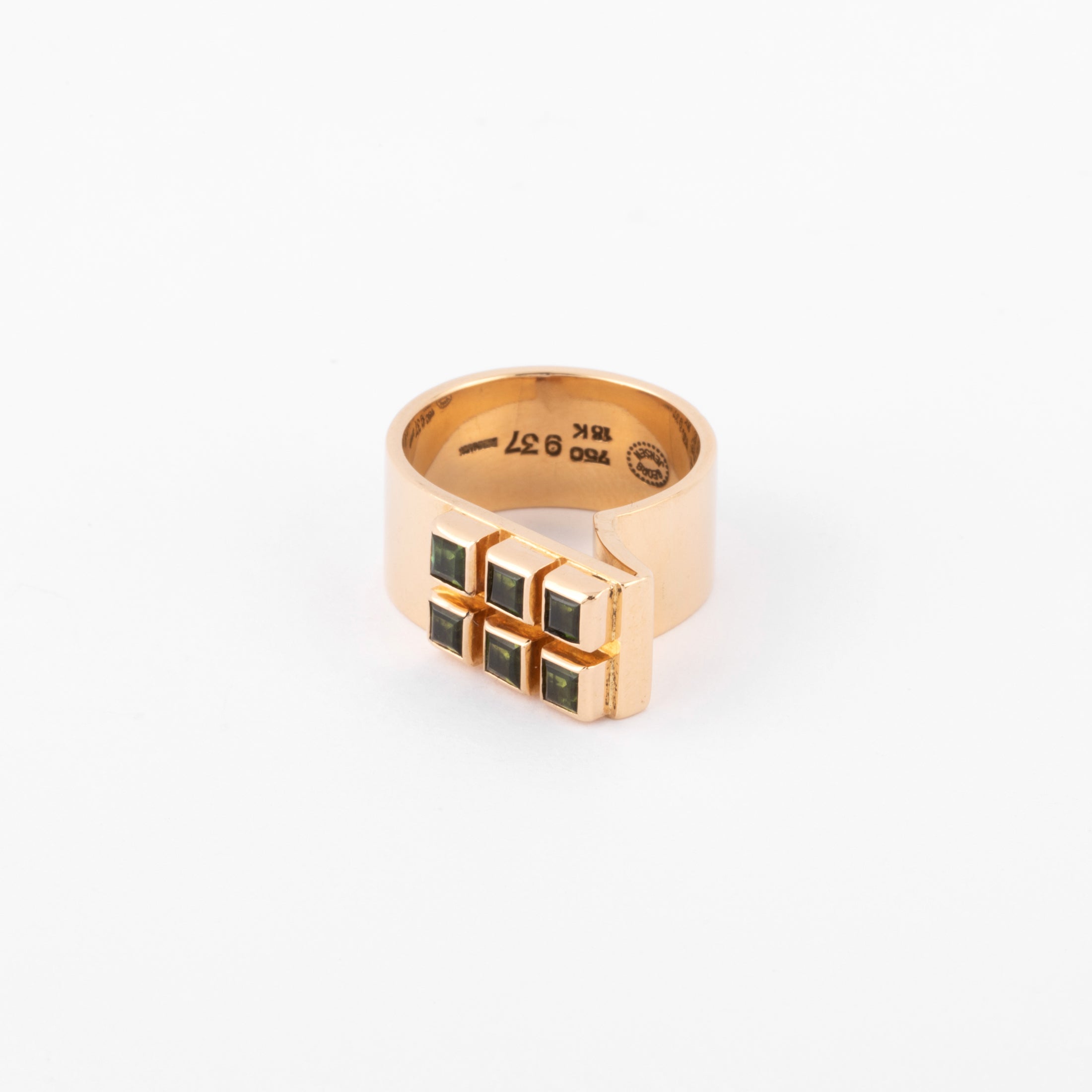 Georg Jensen Yellow Gold and Peridot Ring