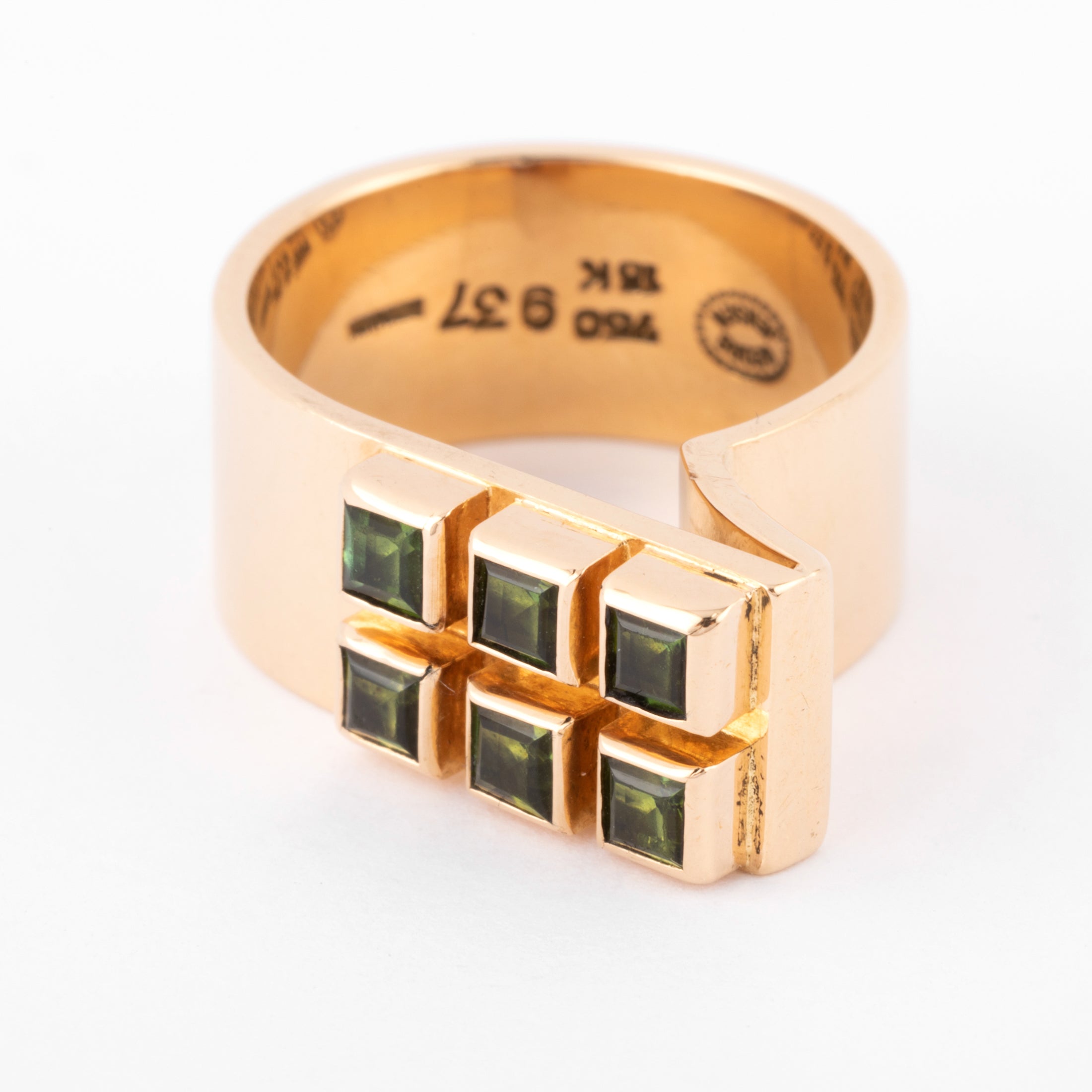 Georg Jensen Yellow Gold and Peridot Ring