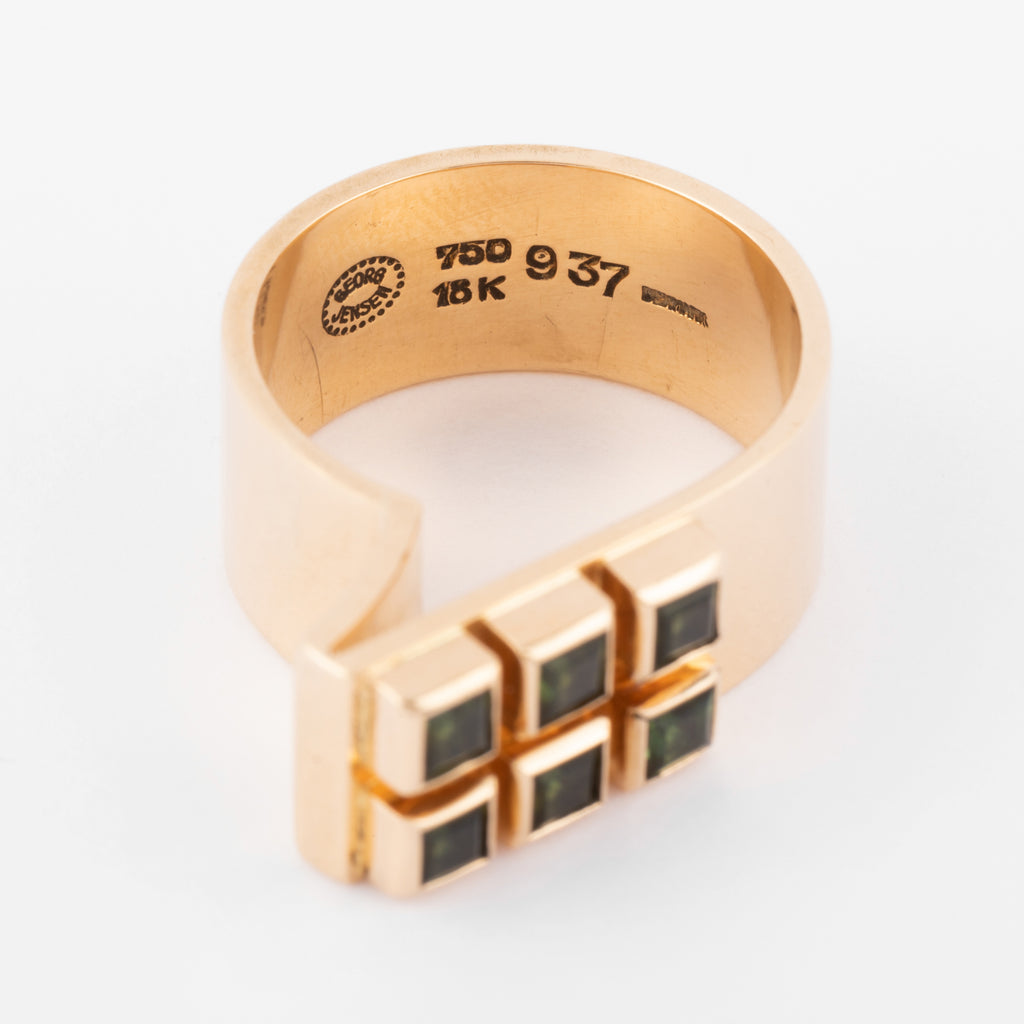 Georg Jensen Yellow Gold and Peridot Ring